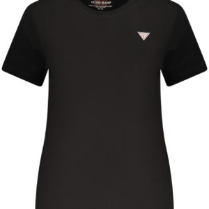 GUESS JEANS DAMEN KURZARM-T-SHIRT SCHWARZ