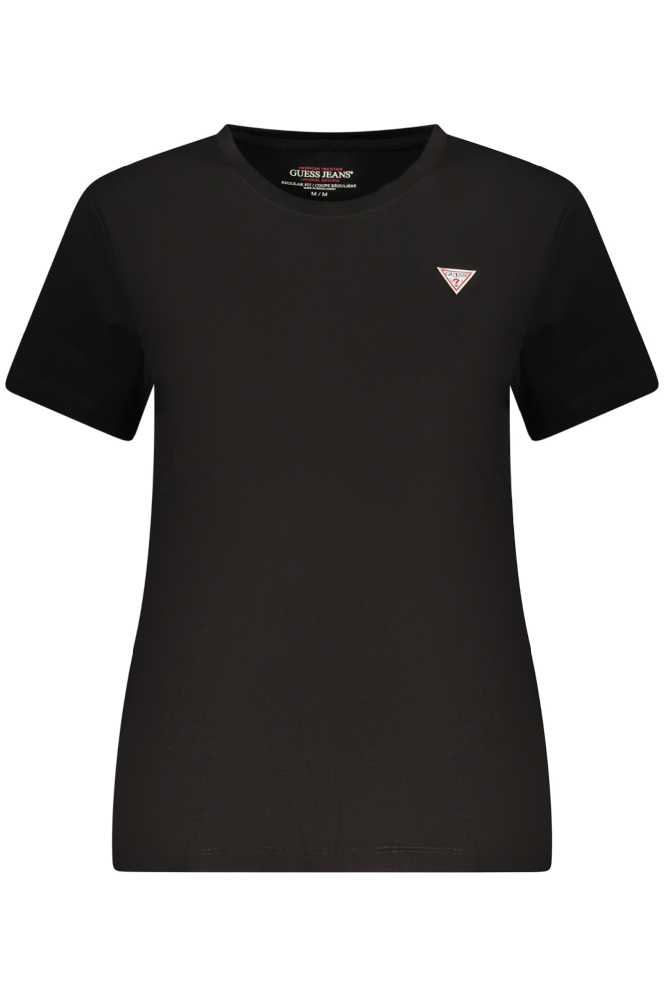 GUESS JEANS DAMEN KURZARM-T-SHIRT SCHWARZ