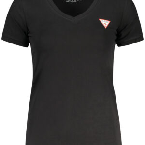 GUESS JEANS DAMEN KURZARM T-SHIRT SCHWARZ