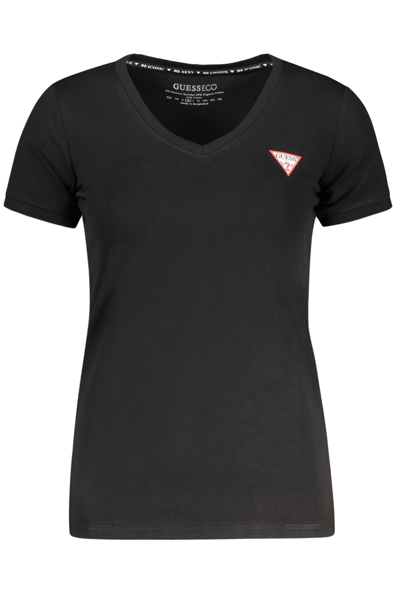 GUESS JEANS DAMEN KURZARM T-SHIRT SCHWARZ