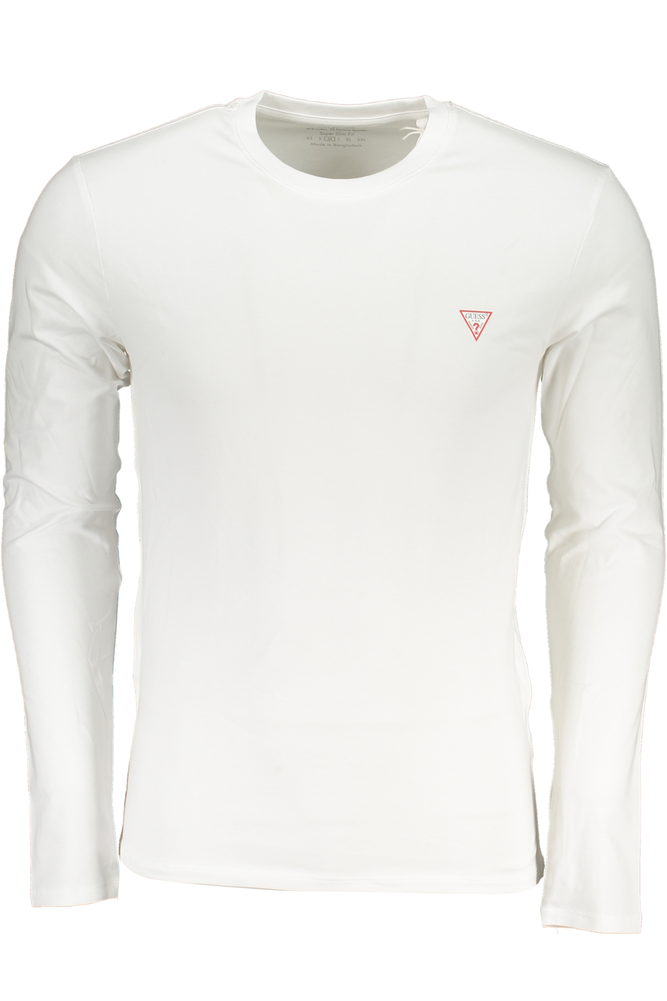 GUESS JEANS LANGARM-T-SHIRT FÜR HERREN WEISS