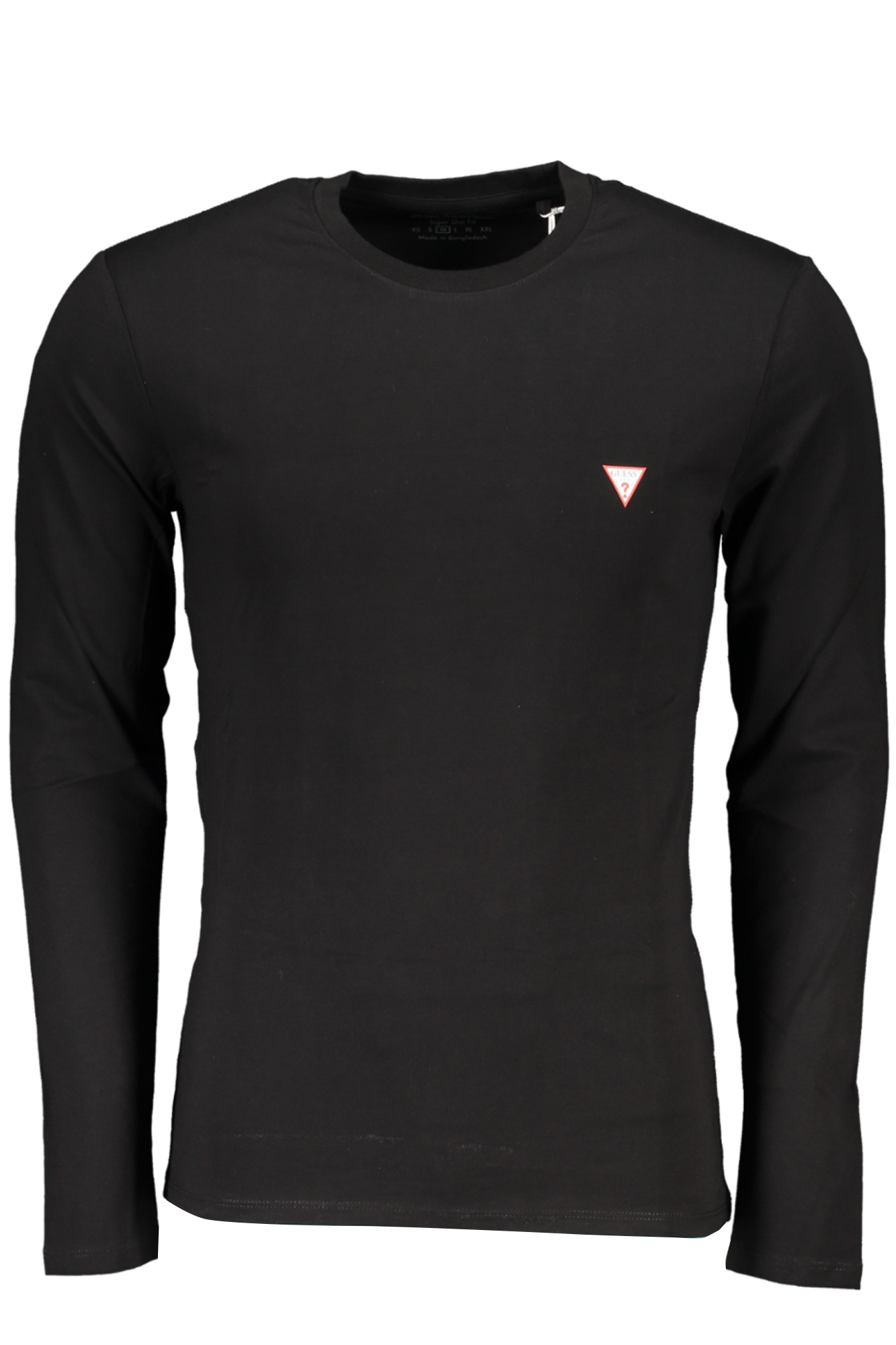GUESS JEANS HERREN LANGARM T-SHIRT SCHWARZ