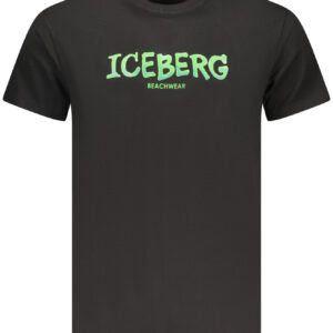ICEBERG Herren Kurzarm-T-Shirt Schwarz