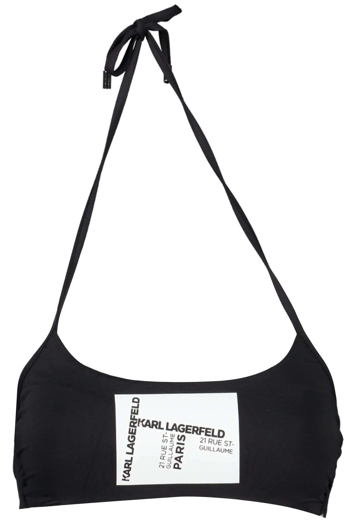 KARL LAGERFELD BEACHWEAR BADEANZUG-TOP DAMEN SCHWARZ