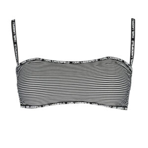 KARL LAGERFELD BEACHWEAR BADEANZUG-TOP DAMEN SCHWARZ
