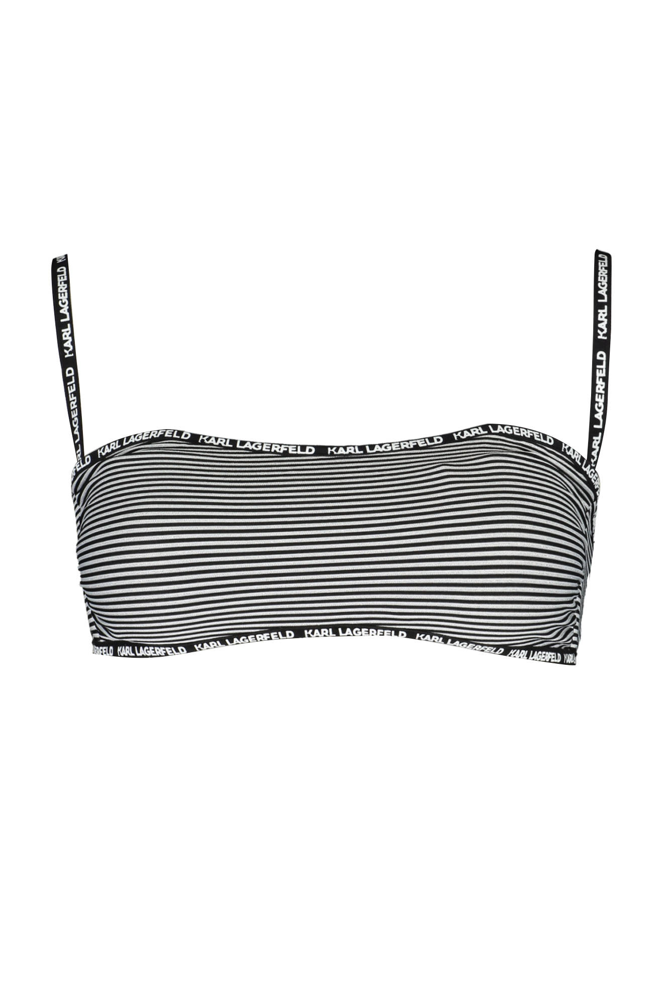 KARL LAGERFELD BEACHWEAR BADEANZUG-TOP DAMEN SCHWARZ