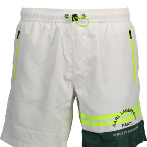 KARL LAGERFELD BEACHWEAR BADEANZUGHOSE HERREN WEISS