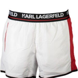 KARL LAGERFELD BEACHWEAR BADEANZUGHOSE HERREN WEISS