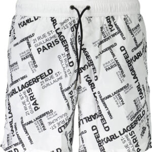 KARL LAGERFELD BEACHWEAR BADEANZUGHOSE HERREN WEISS