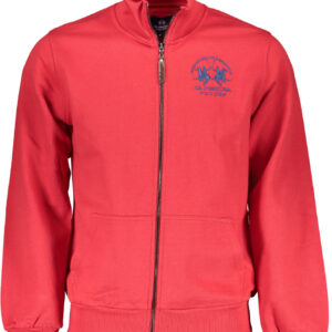 LA MARTINA ROTES HERREN-SWEATSHIRT MIT REISSVERSCHLUSS