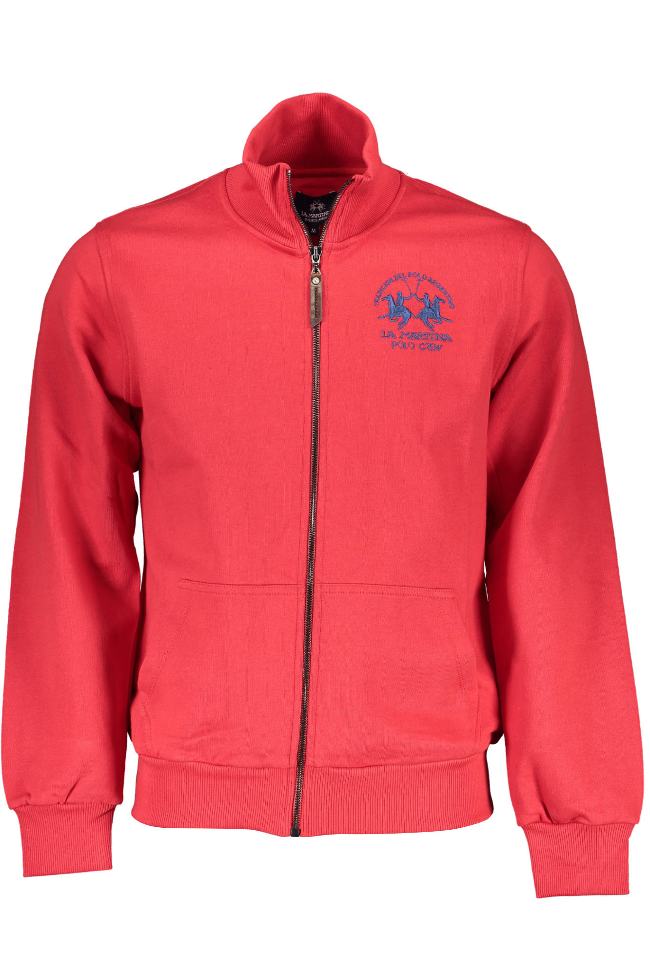 LA MARTINA ROTES HERREN-SWEATSHIRT MIT REISSVERSCHLUSS