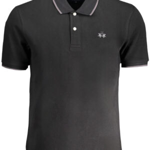 LA MARTINA HERREN KURZARM POLO SCHWARZ