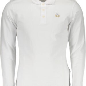 LA MARTINA LANGARM-POLOSHIRT FÜR HERREN, WEISS