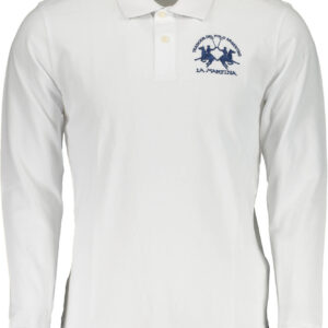 LA MARTINA LANGARM-POLOSHIRT FÜR HERREN, WEISS