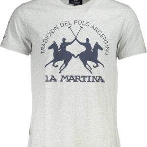 LA MARTINA KURZARM T-SHIRT HERREN GRAU