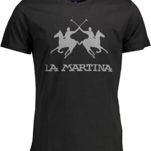 LA MARTINA HERREN-KURZARM-T-SHIRT SCHWARZ