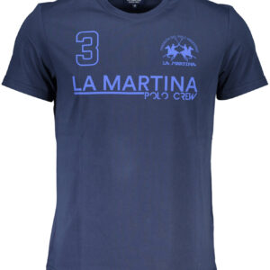 LA MARTINA LANGARM-T-SHIRT HERREN BLAU