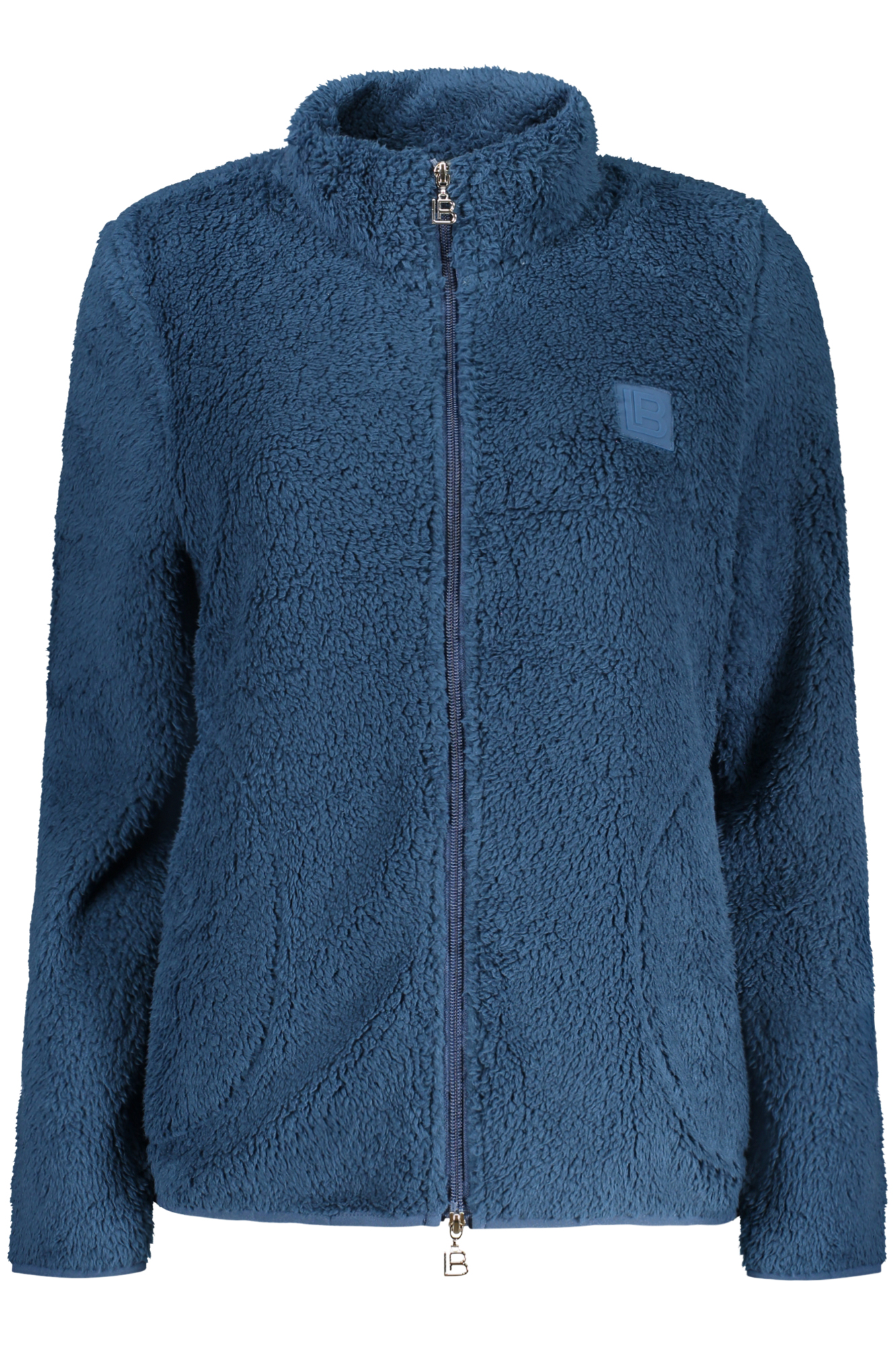 LAURA BIAGIOTTI DAMEN-SWEATSHIRT MIT REISSVERSCHLUSS, BLAU