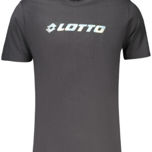 LOTTO Herren Schwarzes Kurzarm-T-Shirt