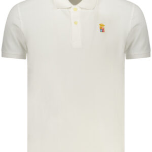 Marineblaues Herren-Poloshirt mit kurzen Ärmeln, Weiß