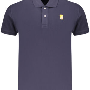 Marineblaues Herren-Poloshirt mit kurzen Ärmeln