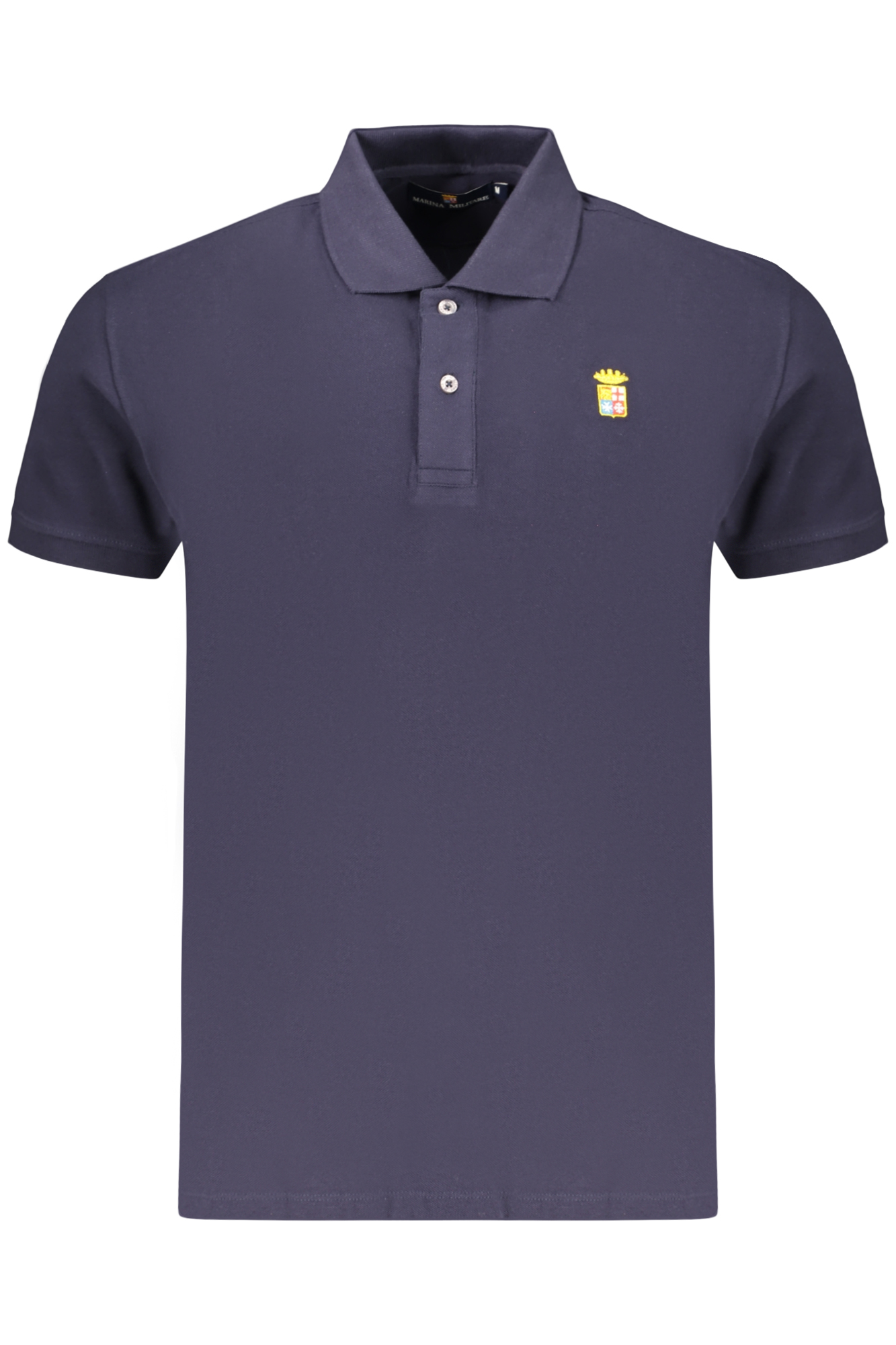 Marineblaues Herren-Poloshirt mit kurzen Ärmeln
