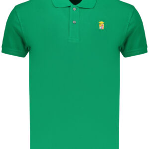 Marinegrünes Herren-Poloshirt mit kurzen Ärmeln
