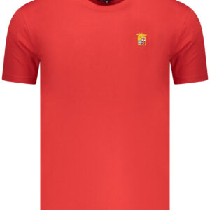 ROTES MARINEBLAUES KURZARM-T-SHIRT FÜR HERREN