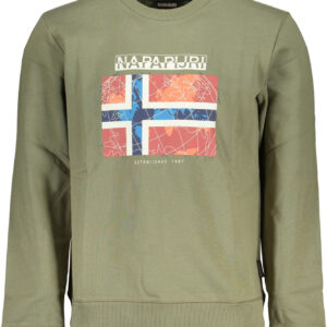 NAPAPIJRI GRÜNES HERREN-SWEATSHIRT MIT REISSVERSCHLUSS