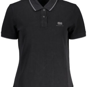 NAPAPIJRI KURZARM-POLO DAMEN SCHWARZ