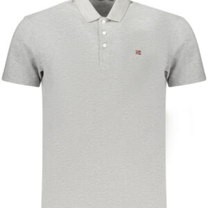 NAPAPIJRI HERREN-KURZARM-POLOSHIRT, GRAU