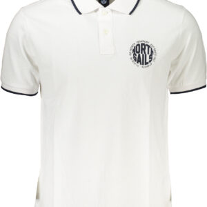 NORTH SAILS WEISSES KURZÄRMELIGES POLOSHIRT FÜR HERREN