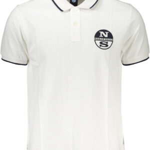 NORTH SAILS WEISSES KURZÄRMELIGES POLOSHIRT FÜR HERREN