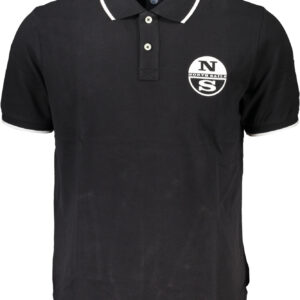 NORTH SAILS SCHWARZES KURZÄRMELIGES POLOSHIRT FÜR HERREN