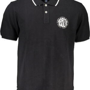 NORTH SAILS SCHWARZES KURZÄRMELIGES POLOSHIRT FÜR HERREN