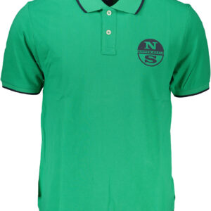 NORTH SAILS GRÜNES KURZÄRMELIGES POLOSHIRT FÜR HERREN