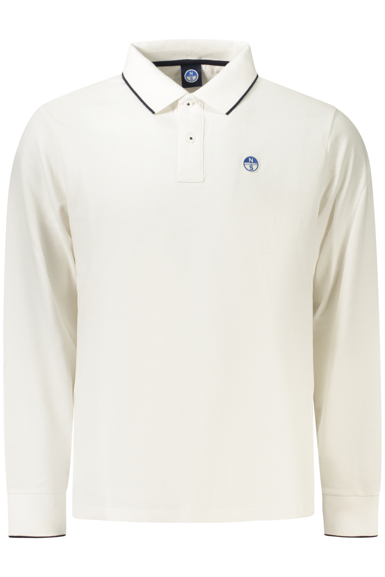 NORTH SAILS HERREN LANGÄRMLIGES POLOSHIRT WEISS