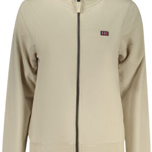 NORWEGEN 1963 DAMEN-SWEATSHIRT IN BEIGE MIT REISSVERSCHLUSS