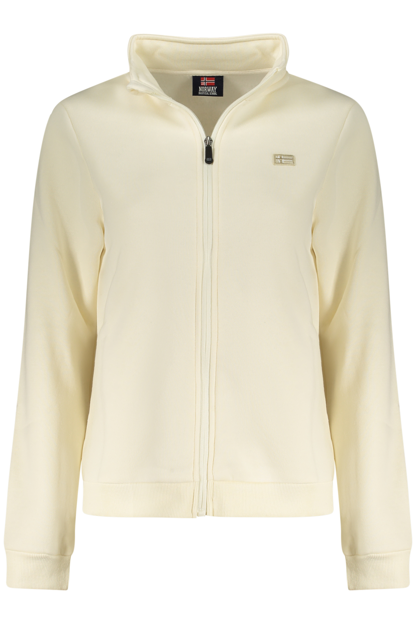 NORWEGEN 1963 WEISSES DAMEN-SWEATSHIRT MIT REISSVERSCHLUSS