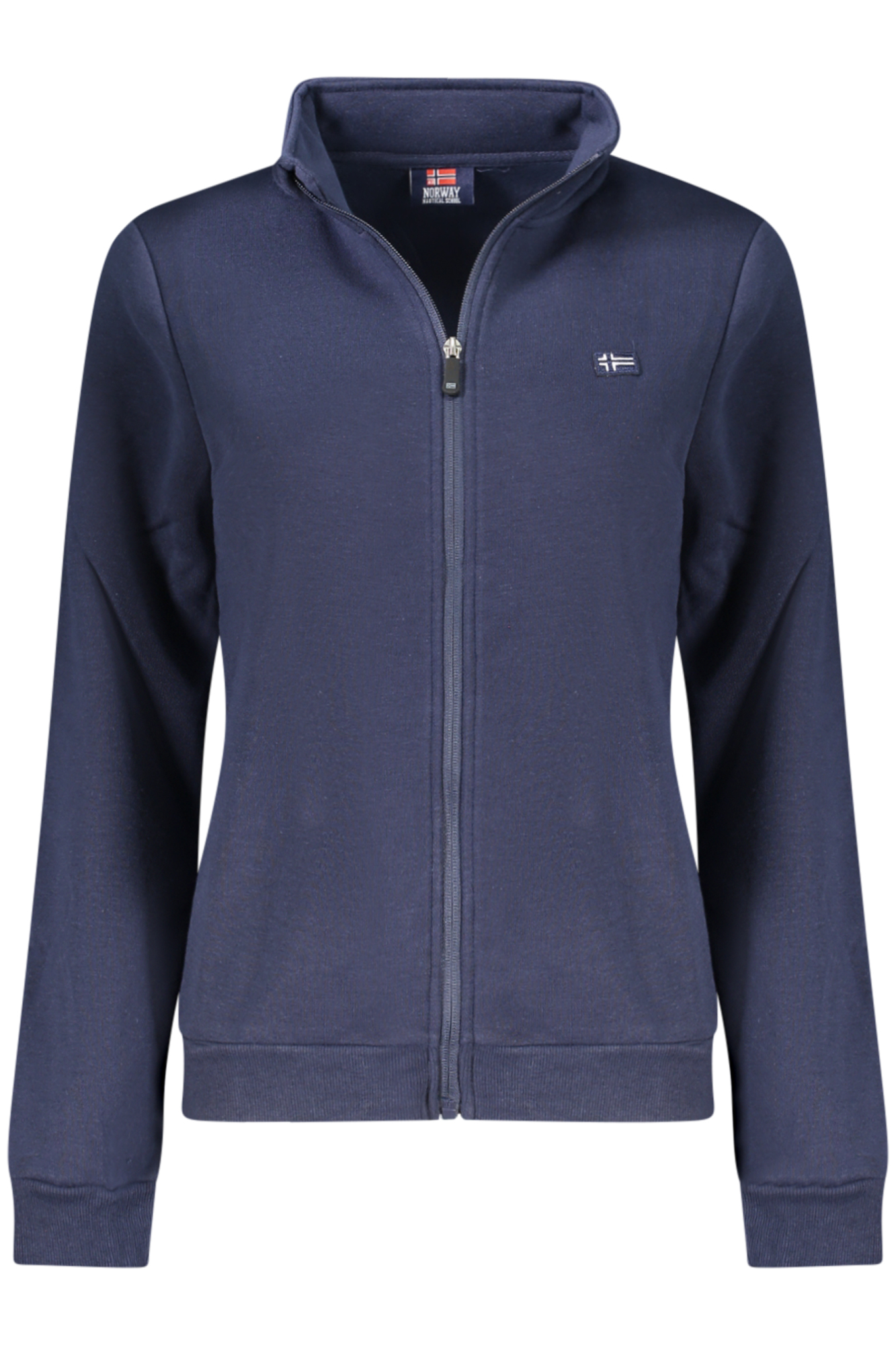 NORWEGEN 1963 BLAUES DAMEN-SWEATSHIRT MIT REISSVERSCHLUSS