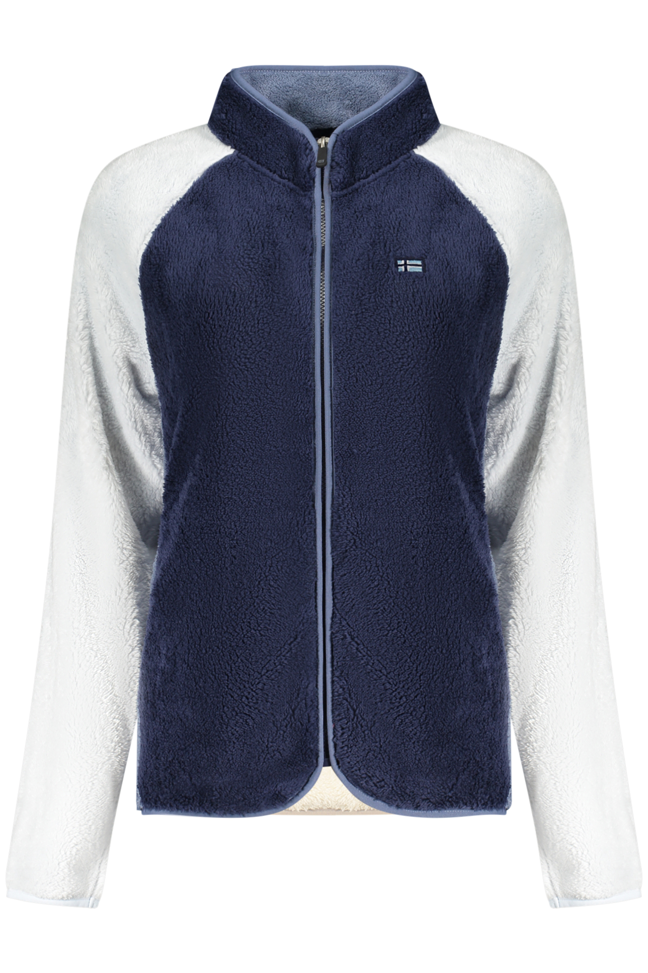 NORWEGEN 1963 BLAUES DAMEN-SWEATSHIRT MIT REISSVERSCHLUSS