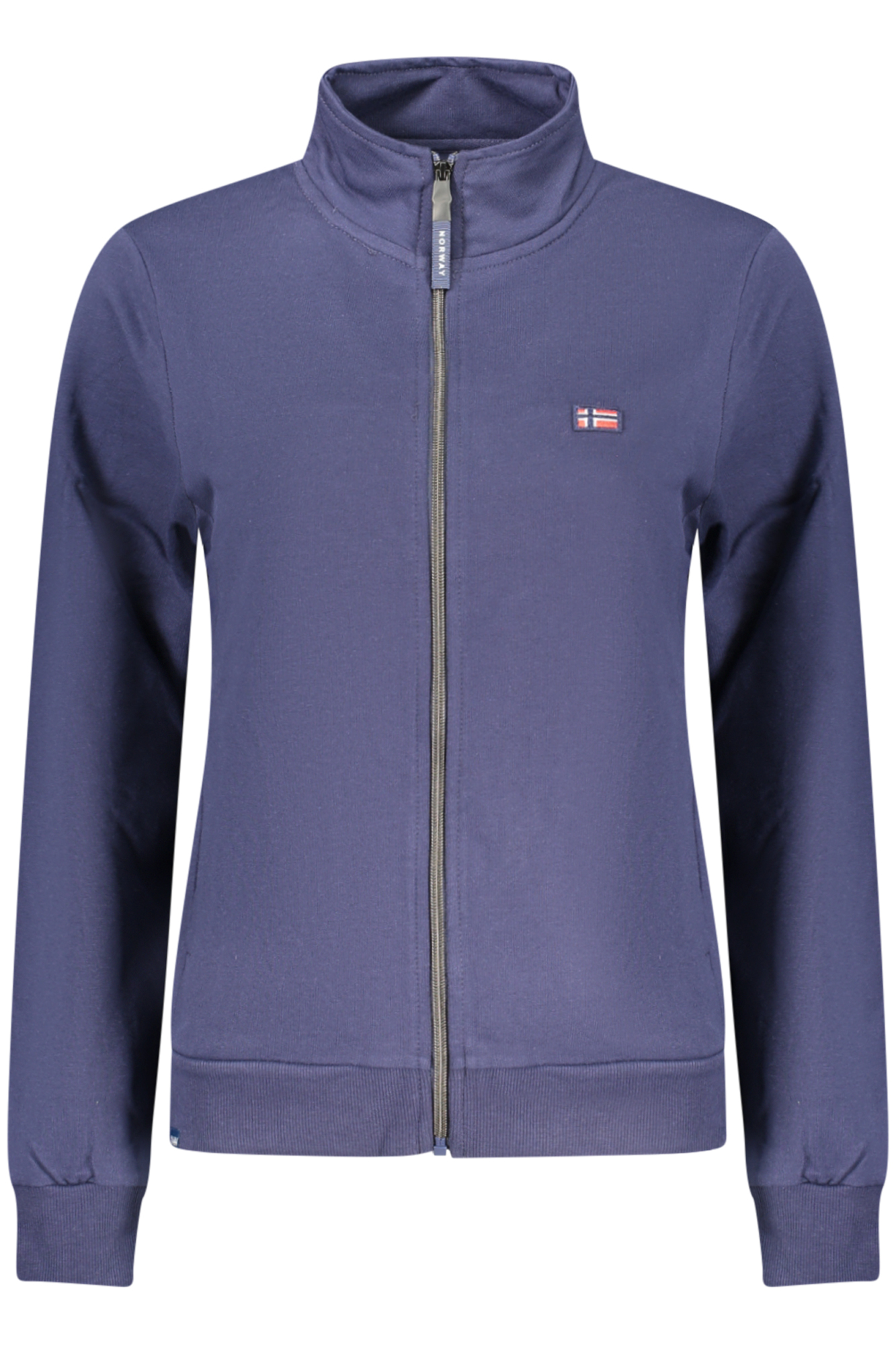 NORWEGEN 1963 DAMEN BLAUES SWEATSHIRT MIT REISSVERSCHLUSS