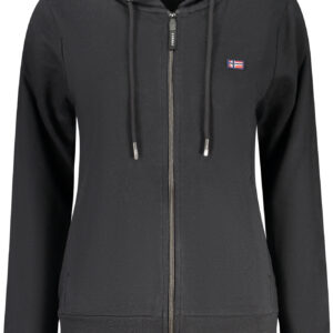 NORWEGEN 1963 DAMEN SCHWARZES SWEATSHIRT MIT REISSVERSCHLUSS