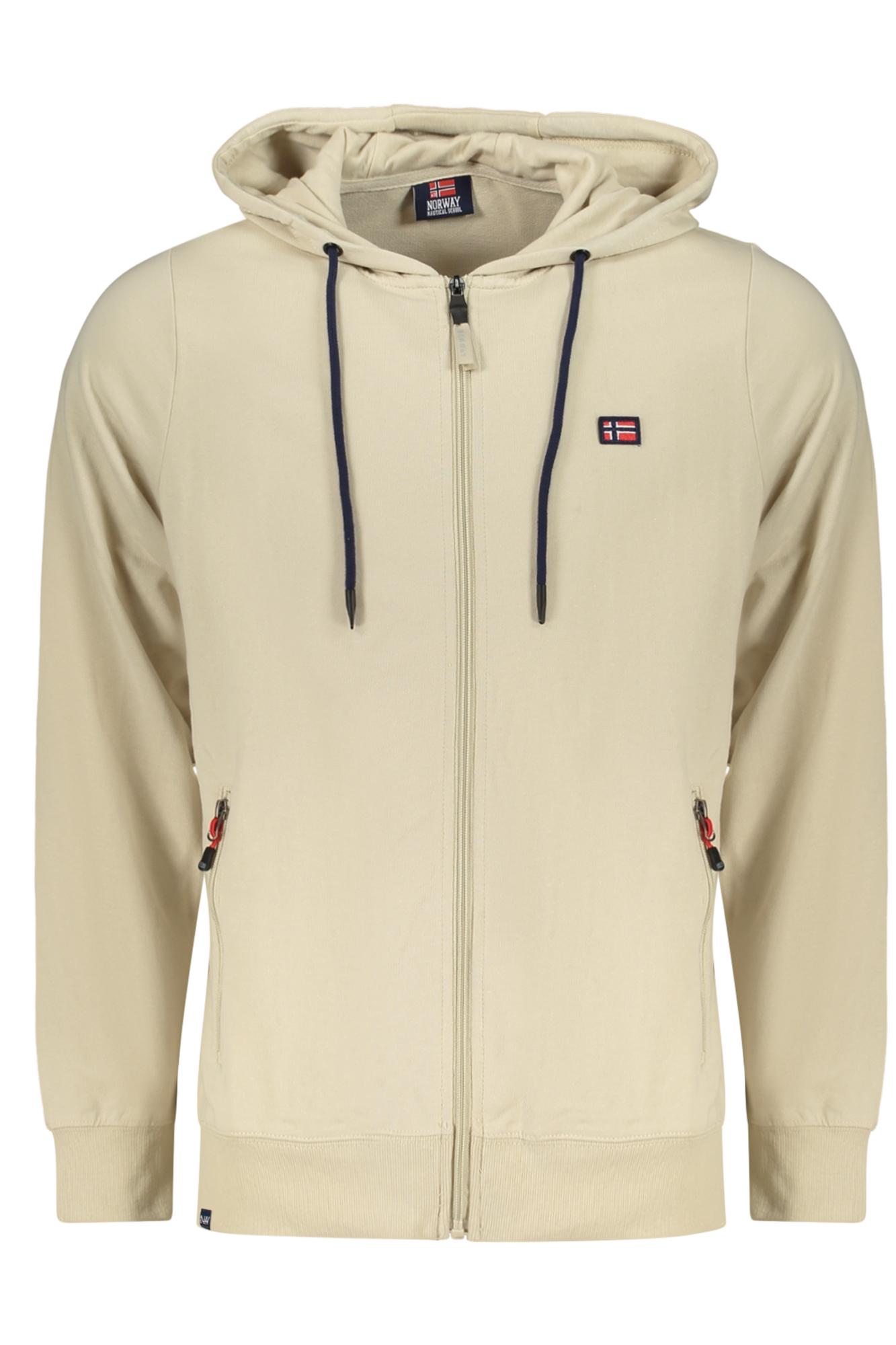 NORWEGEN 1963 HERREN BEIGE REISSVERSCHLUSS-SWEATSHIRT
