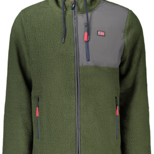 NORWEGEN 1963 HERREN GRÜNES SWEATSHIRT MIT REISSVERSCHLUSS, GRÜN