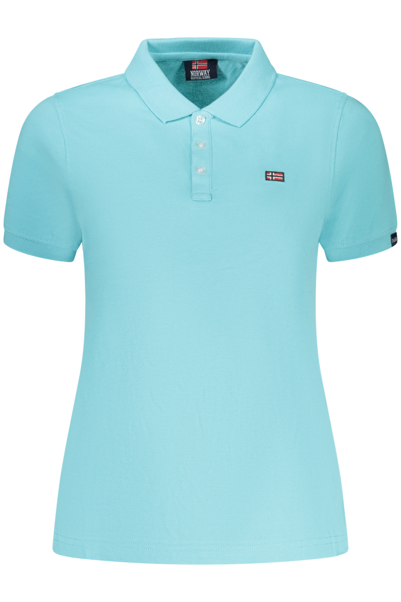 NORWEGEN 1963 DAMEN-POLOSHIRT MIT KURZEN ÄRMELN, BLAU