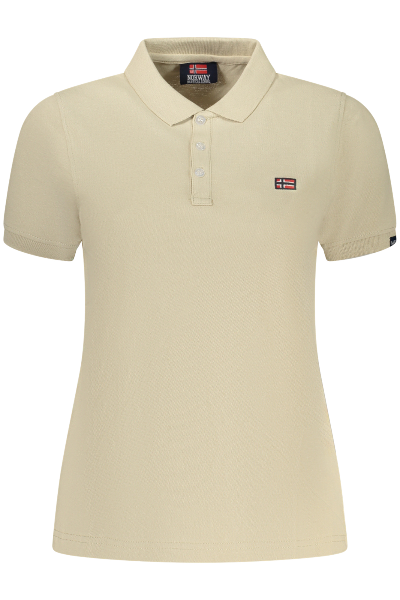 NORWEGEN 1963 DAMEN-POLOSHIRT MIT KURZEN ÄRMELN, BEIGE