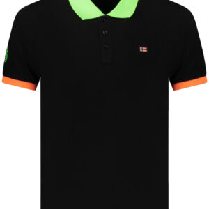 NORWEGEN 1963 HERREN-POLOSHIRT MIT KURZEN ÄRMELN, SCHWARZ