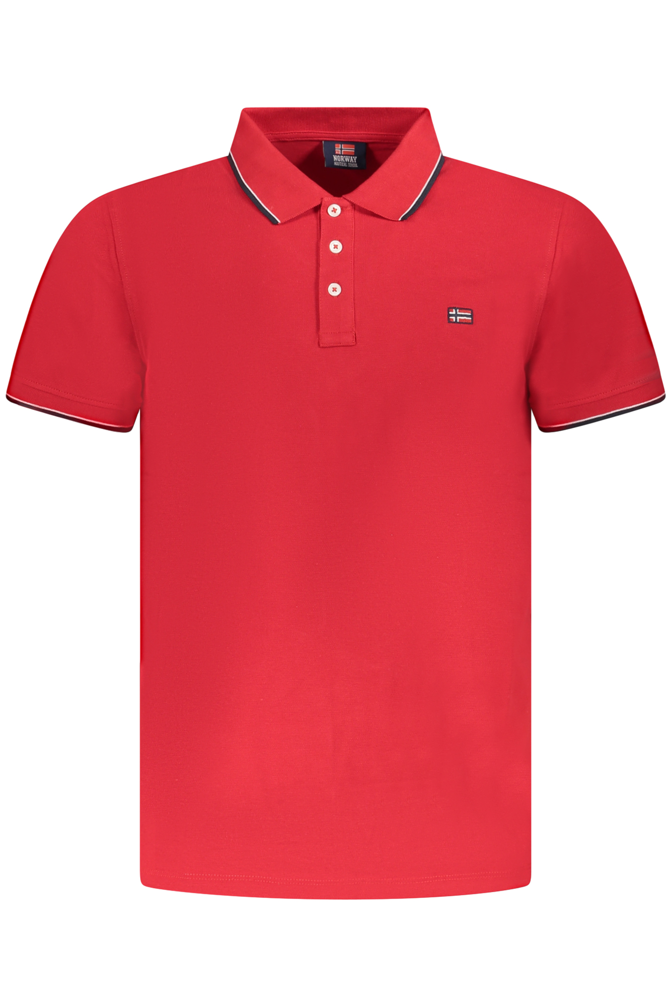 NORWEGEN 1963 HERREN KURZARM POLOSHIRT ROT
