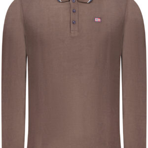 NORWEGEN 1963 HERREN-POLOSHIRT MIT LANGEN ÄRMELN, BRAUN